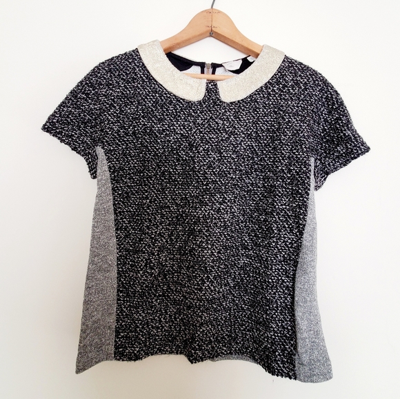 Anthropologie vispera shimmer sweater with collar - Picture 3 of 7